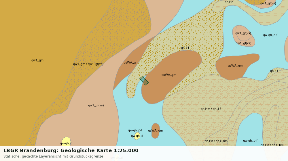 Statische Kartenansicht: LBGR Brandenburg: Geologische Karte 1:25.000