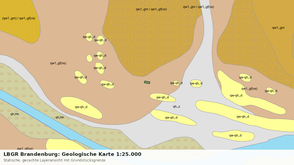 Statische Kartenansicht: LBGR Brandenburg: Geologische Karte 1:25.000