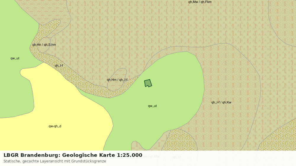 Statische Kartenansicht: LBGR Brandenburg: Geologische Karte 1:25.000