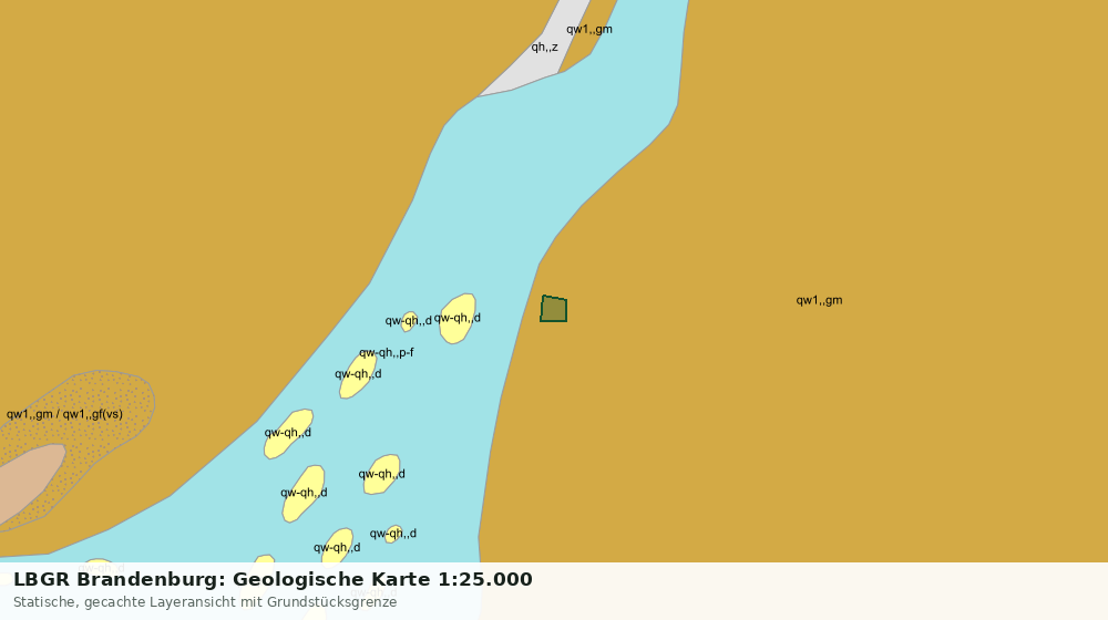 Statische Kartenansicht: LBGR Brandenburg: Geologische Karte 1:25.000