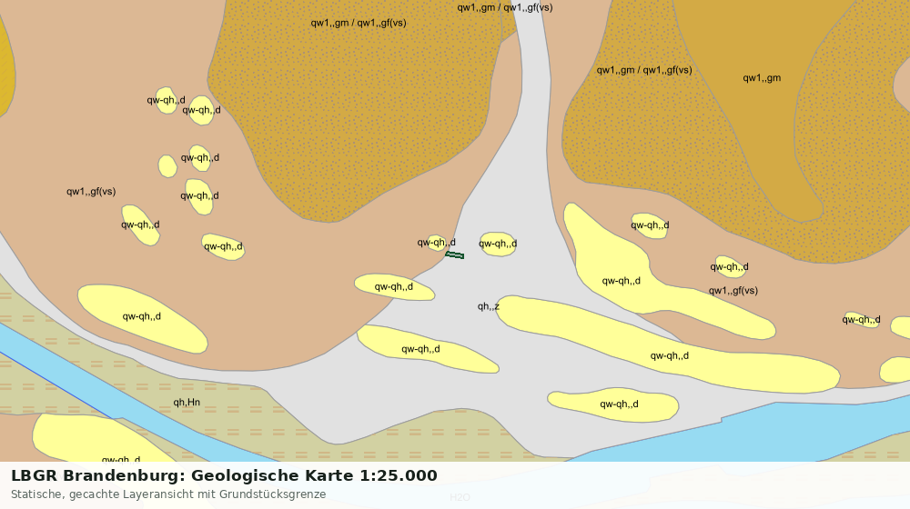 Statische Kartenansicht: LBGR Brandenburg: Geologische Karte 1:25.000