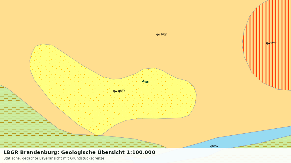 Statische Kartenansicht: LBGR Brandenburg: Geologische Übersicht 1:100.000