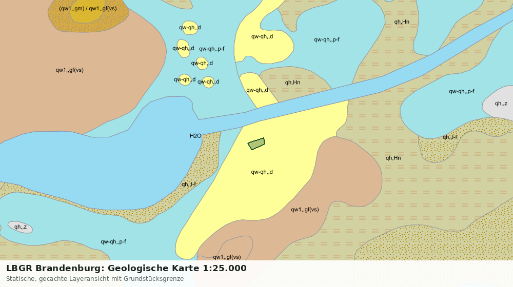 Statische Kartenansicht: LBGR Brandenburg: Geologische Karte 1:25.000