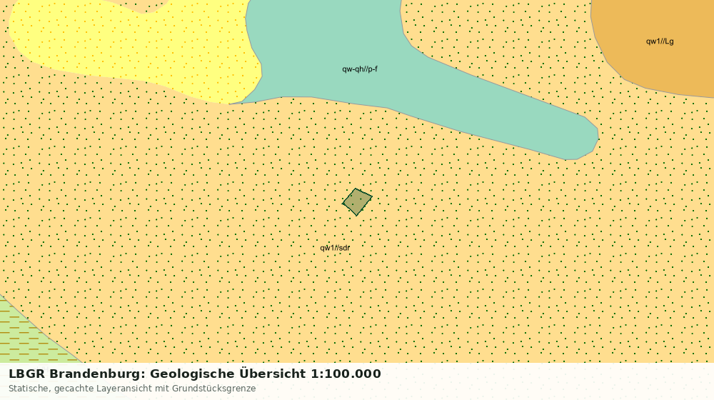 Statische Kartenansicht: LBGR Brandenburg: Geologische Übersicht 1:100.000