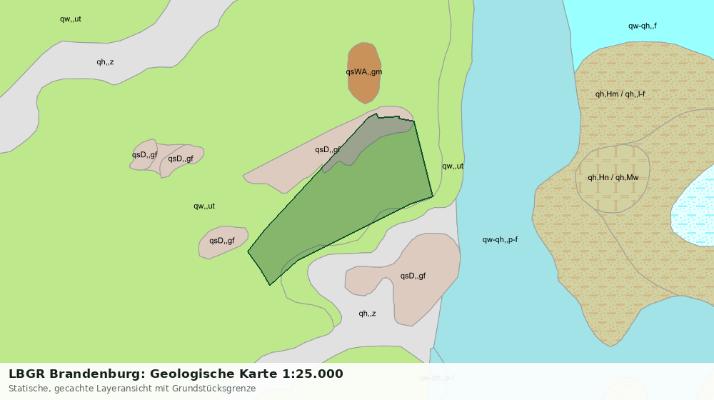 Statische Kartenansicht: LBGR Brandenburg: Geologische Karte 1:25.000