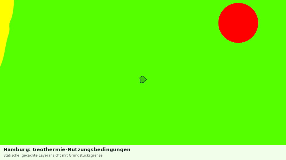 Statische Kartenansicht: Hamburg: Geothermie-Nutzungsbedingungen