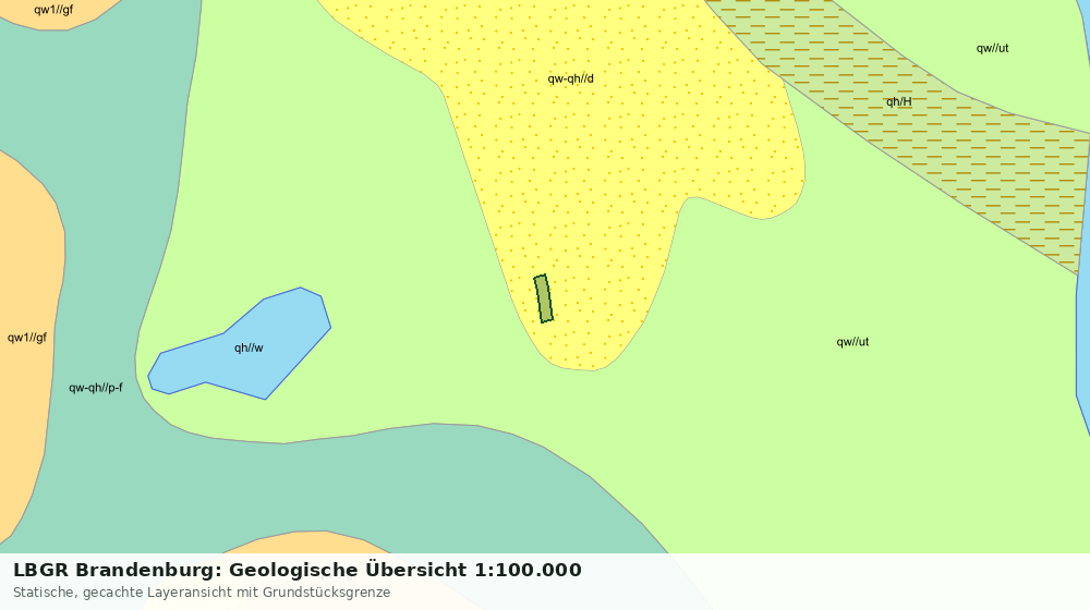 Statische Kartenansicht: LBGR Brandenburg: Geologische Übersicht 1:100.000
