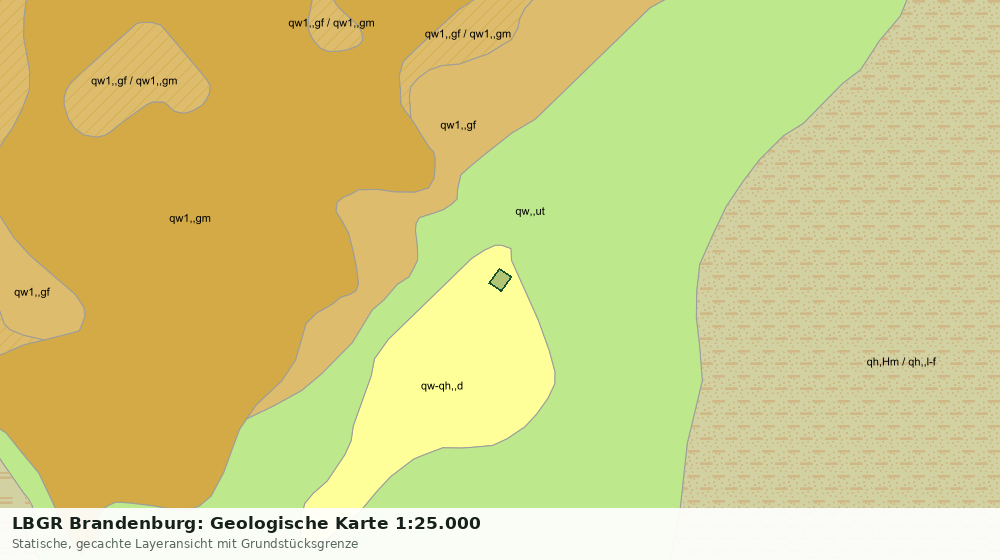 Statische Kartenansicht: LBGR Brandenburg: Geologische Karte 1:25.000