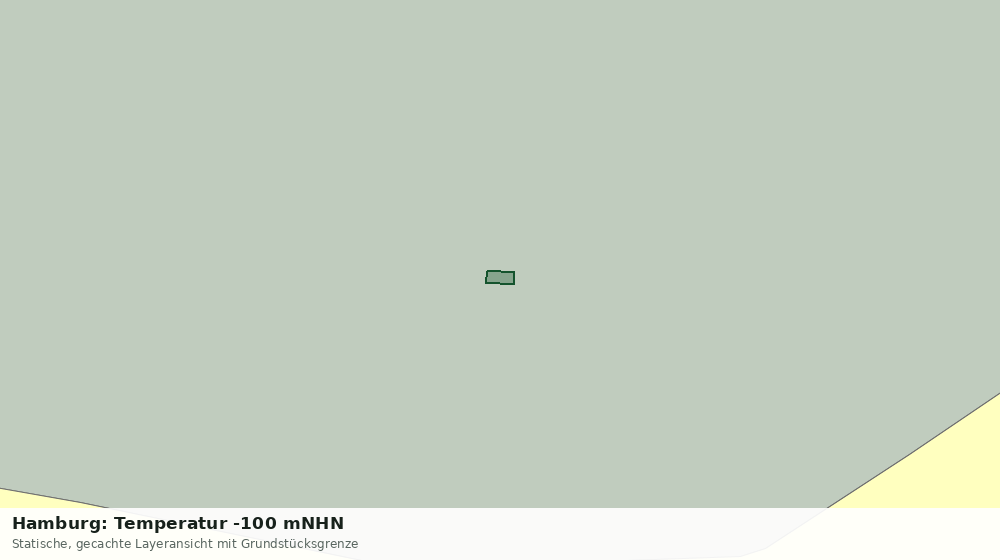 Statische Kartenansicht: Hamburg: Temperatur -100 mNHN