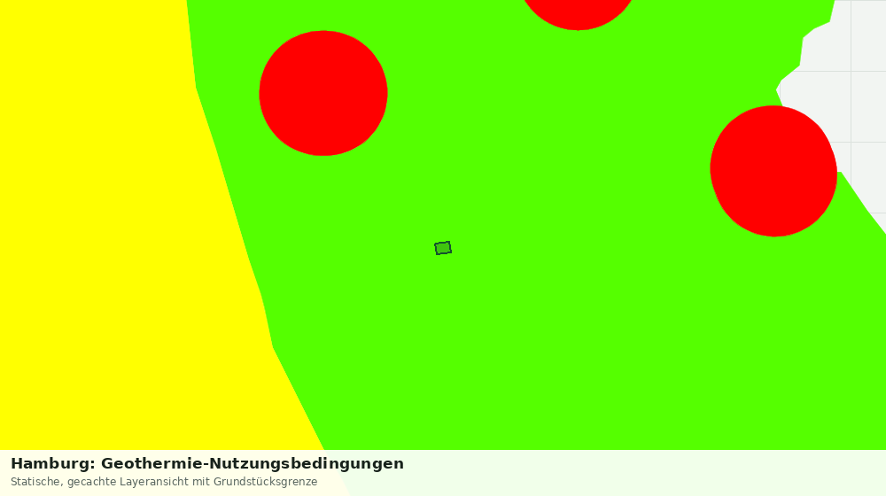 Statische Kartenansicht: Hamburg: Geothermie-Nutzungsbedingungen