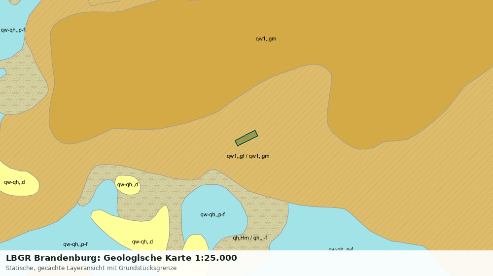 Statische Kartenansicht: LBGR Brandenburg: Geologische Karte 1:25.000