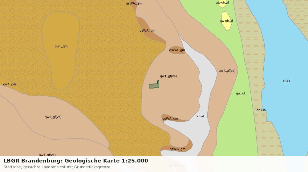 Statische Kartenansicht: LBGR Brandenburg: Geologische Karte 1:25.000