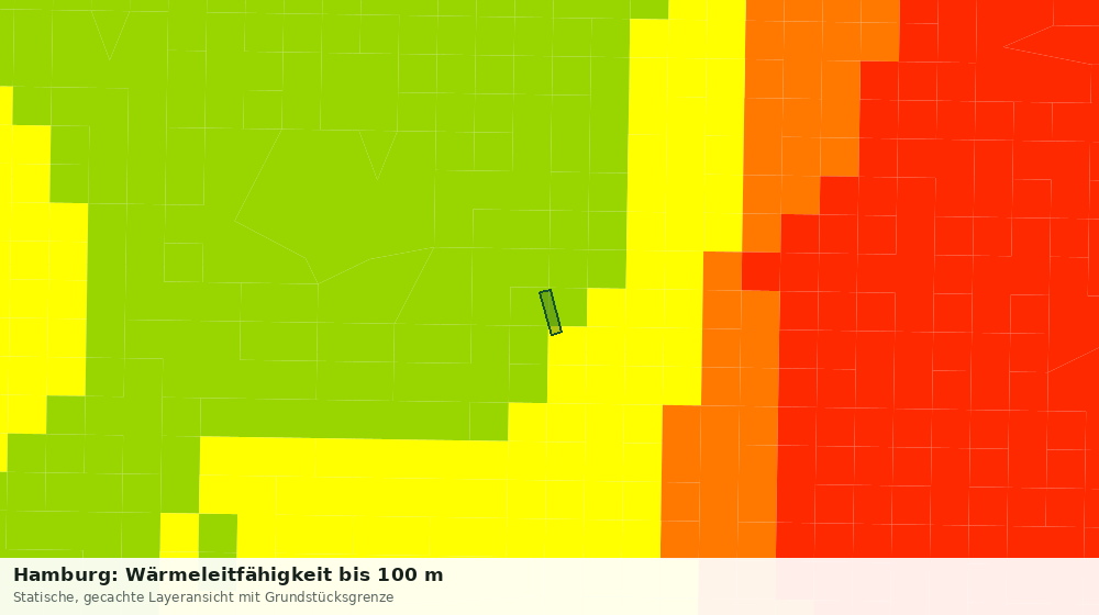 Statische Kartenansicht: Hamburg: Wärmeleitfähigkeit bis 100 m