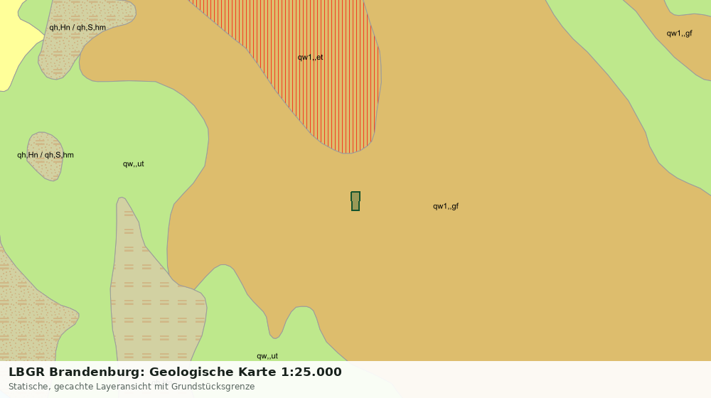 Statische Kartenansicht: LBGR Brandenburg: Geologische Karte 1:25.000