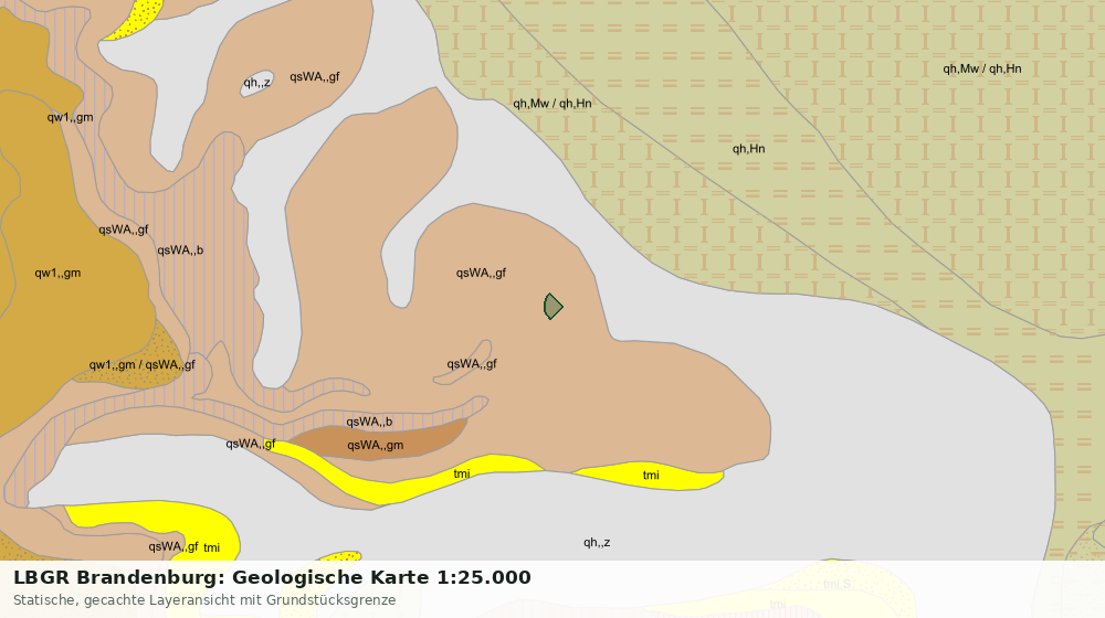 Statische Kartenansicht: LBGR Brandenburg: Geologische Karte 1:25.000