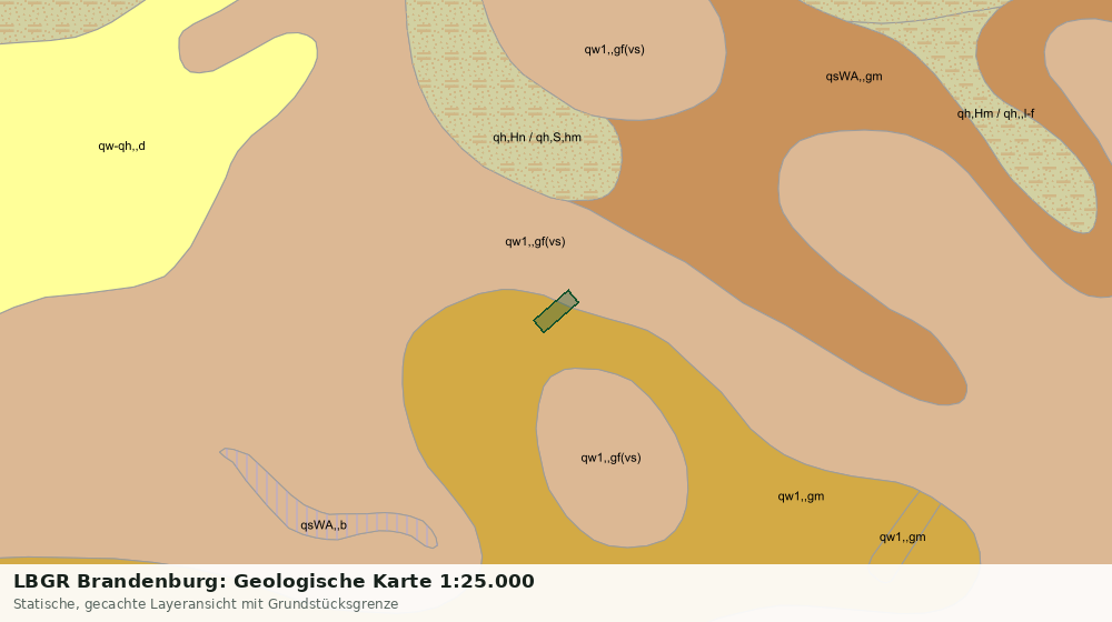 Statische Kartenansicht: LBGR Brandenburg: Geologische Karte 1:25.000