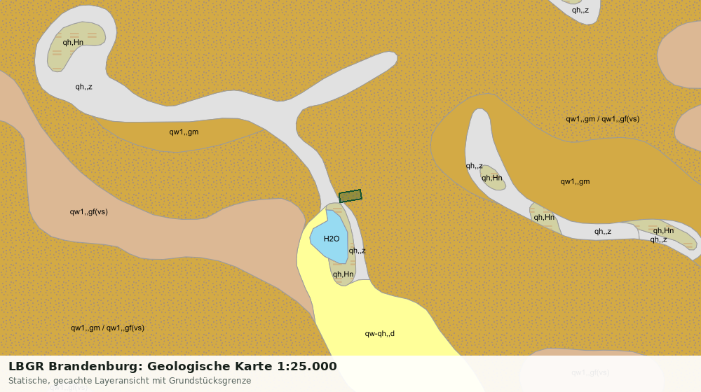 Statische Kartenansicht: LBGR Brandenburg: Geologische Karte 1:25.000