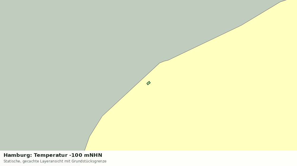 Statische Kartenansicht: Hamburg: Temperatur -100 mNHN