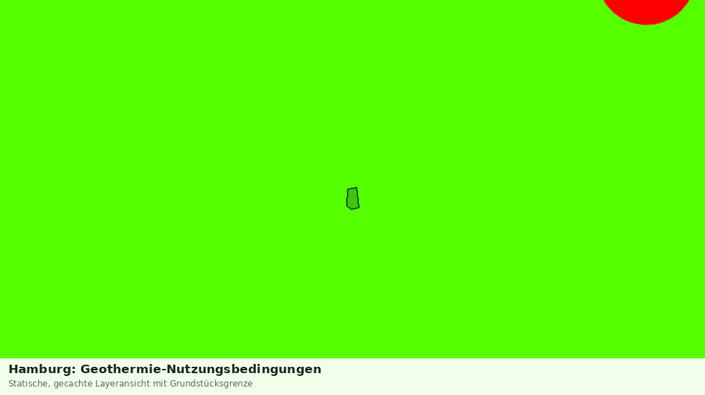 Statische Kartenansicht: Hamburg: Geothermie-Nutzungsbedingungen