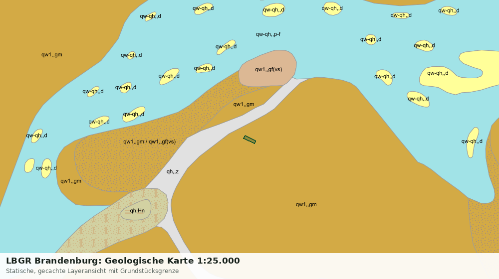 Statische Kartenansicht: LBGR Brandenburg: Geologische Karte 1:25.000