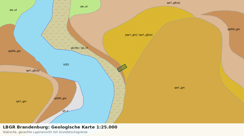 Statische Kartenansicht: LBGR Brandenburg: Geologische Karte 1:25.000