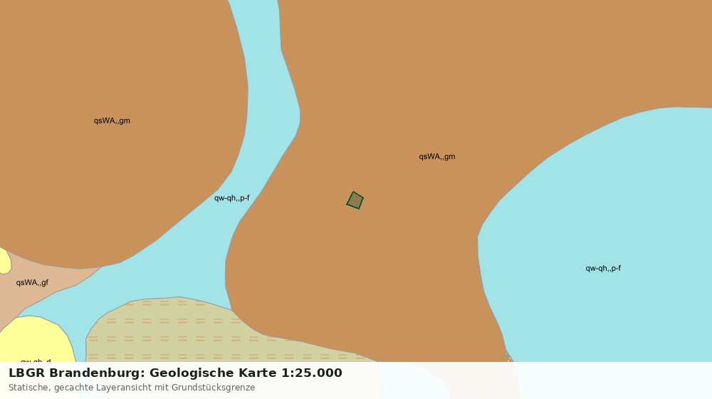 Statische Kartenansicht: LBGR Brandenburg: Geologische Karte 1:25.000