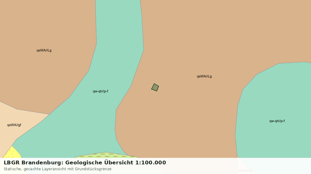 Statische Kartenansicht: LBGR Brandenburg: Geologische Übersicht 1:100.000