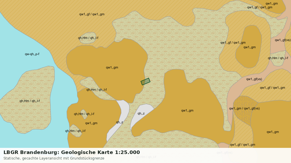 Statische Kartenansicht: LBGR Brandenburg: Geologische Karte 1:25.000