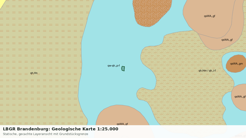 Statische Kartenansicht: LBGR Brandenburg: Geologische Karte 1:25.000