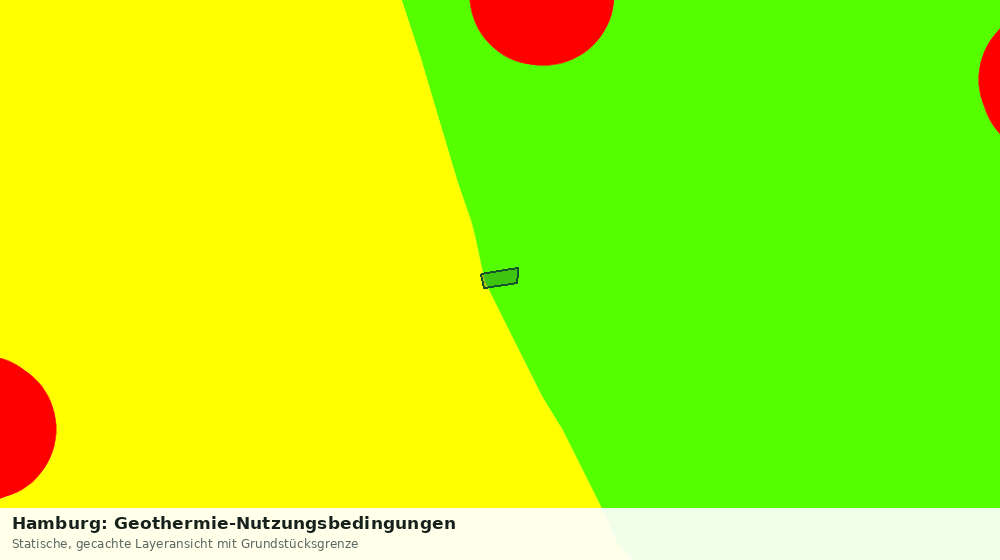 Statische Kartenansicht: Hamburg: Geothermie-Nutzungsbedingungen