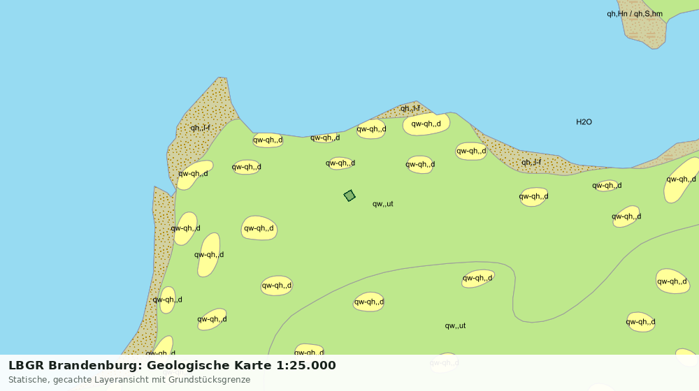 Statische Kartenansicht: LBGR Brandenburg: Geologische Karte 1:25.000