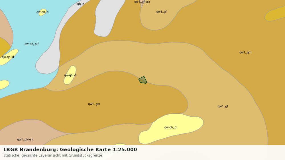 Statische Kartenansicht: LBGR Brandenburg: Geologische Karte 1:25.000