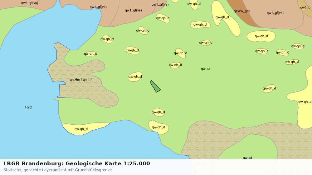 Statische Kartenansicht: LBGR Brandenburg: Geologische Karte 1:25.000