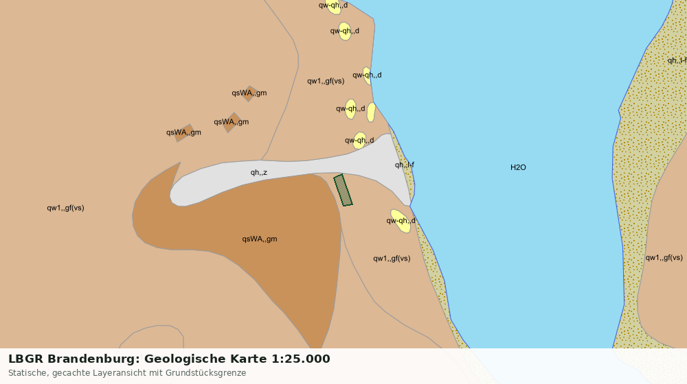 Statische Kartenansicht: LBGR Brandenburg: Geologische Karte 1:25.000