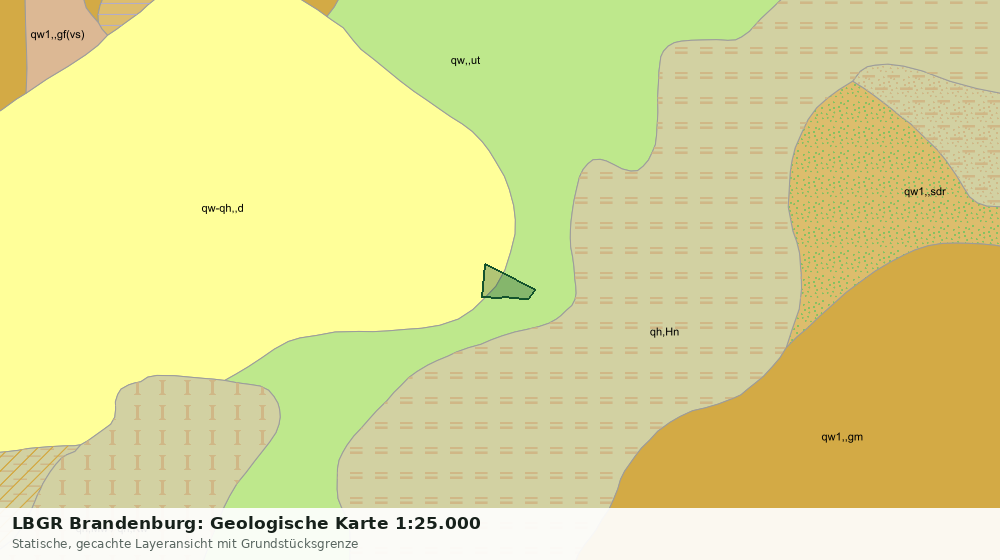 Statische Kartenansicht: LBGR Brandenburg: Geologische Karte 1:25.000