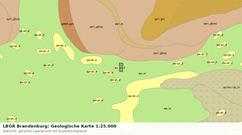 Statische Kartenansicht: LBGR Brandenburg: Geologische Karte 1:25.000