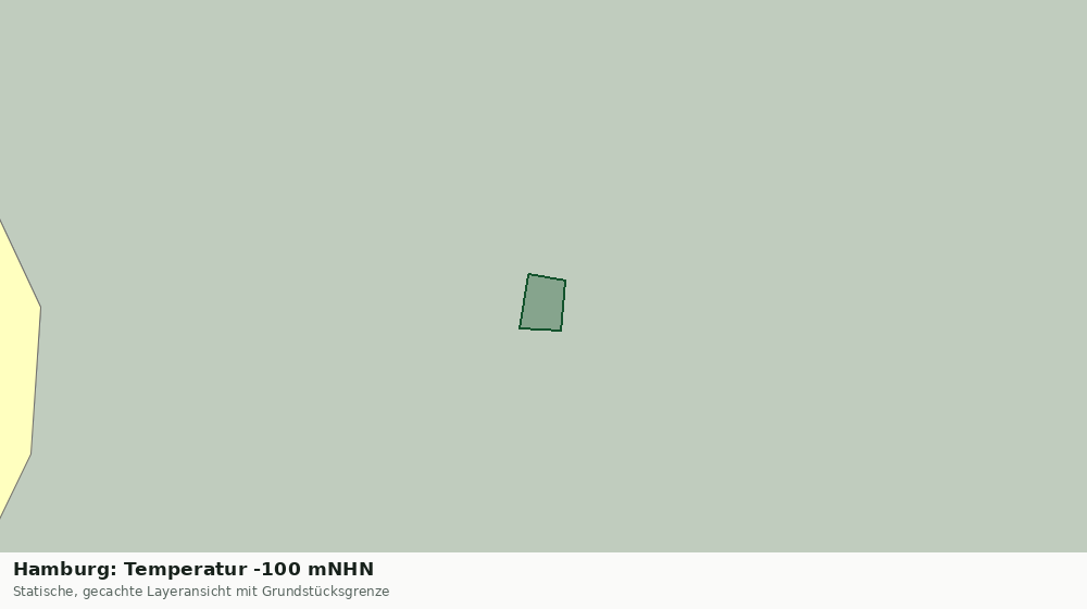 Statische Kartenansicht: Hamburg: Temperatur -100 mNHN