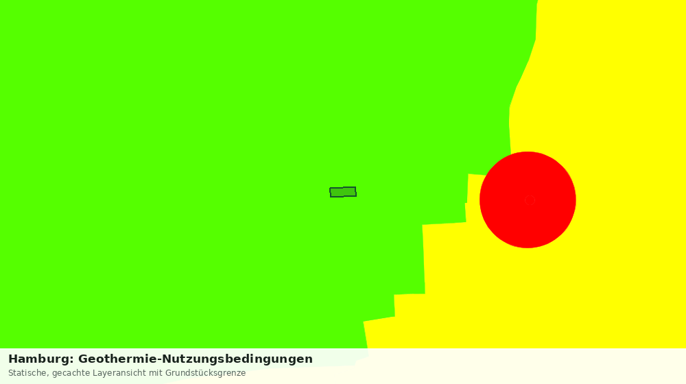 Statische Kartenansicht: Hamburg: Geothermie-Nutzungsbedingungen