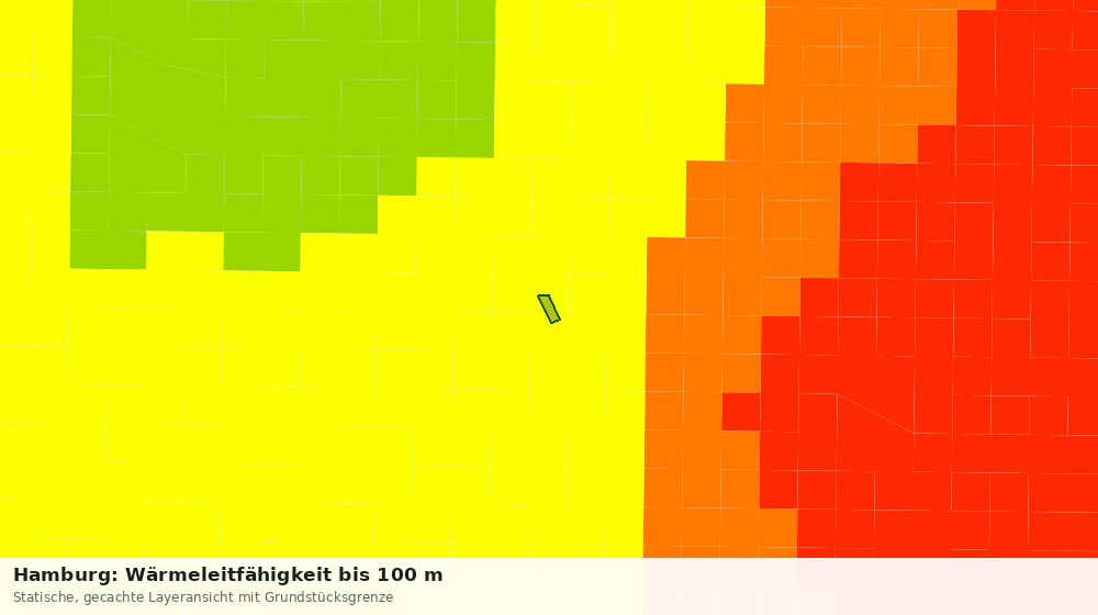 Statische Kartenansicht: Hamburg: Wärmeleitfähigkeit bis 100 m