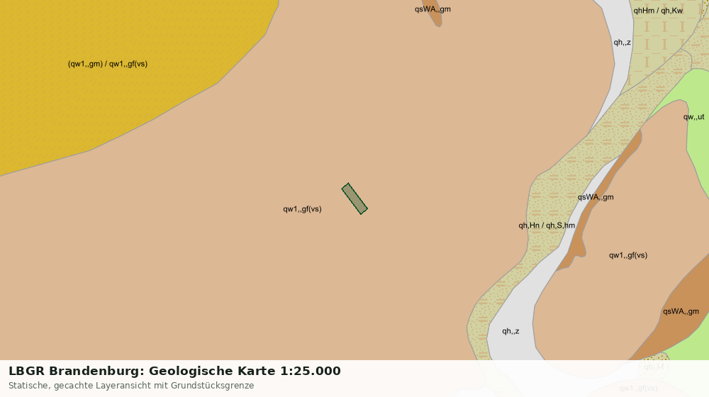 Statische Kartenansicht: LBGR Brandenburg: Geologische Karte 1:25.000