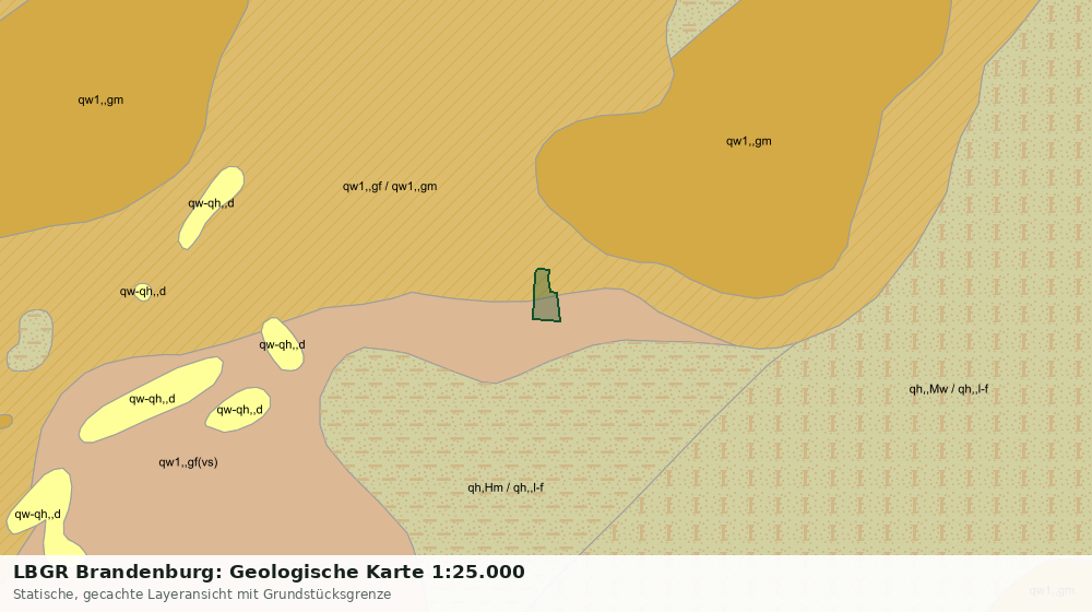 Statische Kartenansicht: LBGR Brandenburg: Geologische Karte 1:25.000