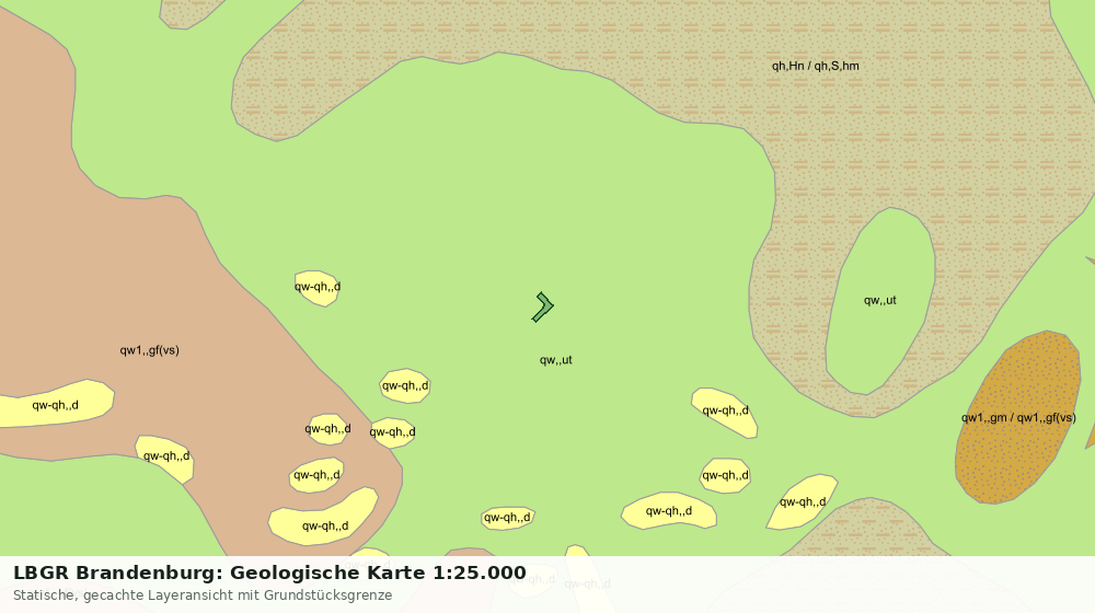 Statische Kartenansicht: LBGR Brandenburg: Geologische Karte 1:25.000
