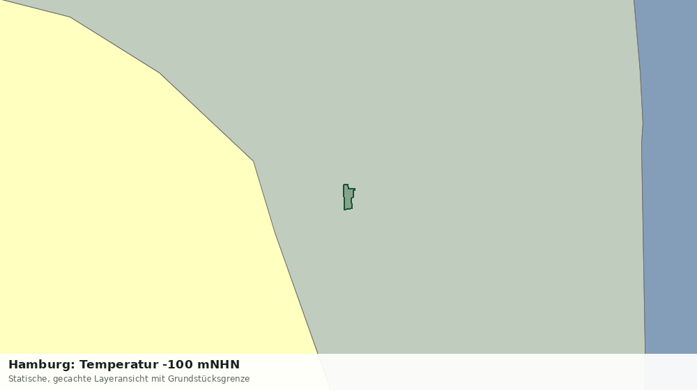 Statische Kartenansicht: Hamburg: Temperatur -100 mNHN