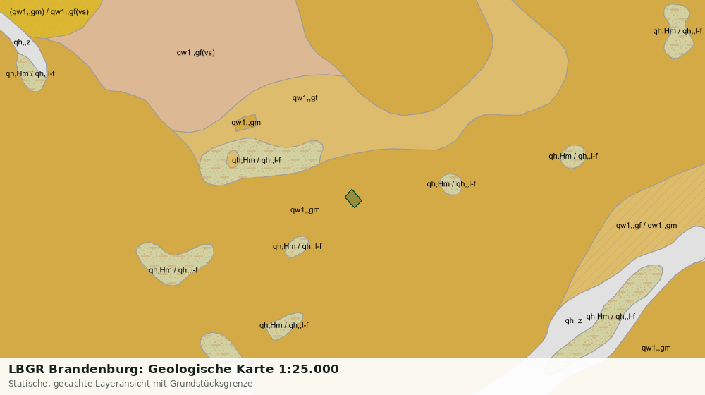 Statische Kartenansicht: LBGR Brandenburg: Geologische Karte 1:25.000