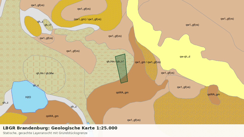 Statische Kartenansicht: LBGR Brandenburg: Geologische Karte 1:25.000