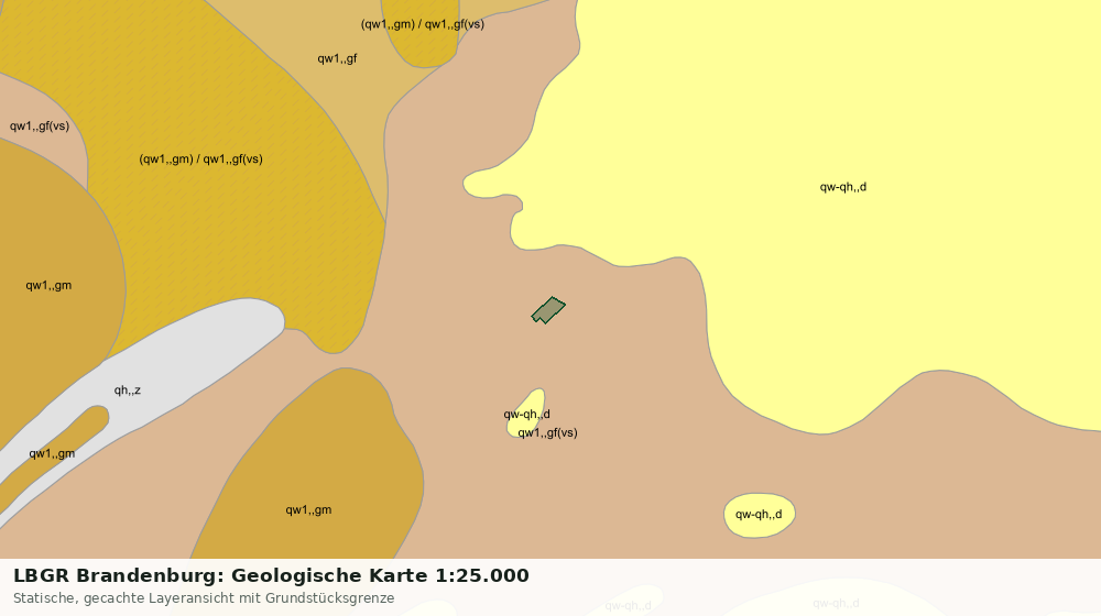 Statische Kartenansicht: LBGR Brandenburg: Geologische Karte 1:25.000