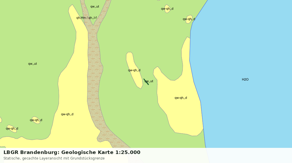 Statische Kartenansicht: LBGR Brandenburg: Geologische Karte 1:25.000