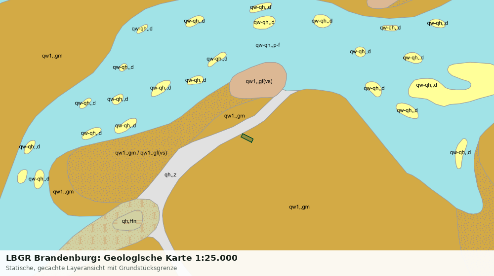 Statische Kartenansicht: LBGR Brandenburg: Geologische Karte 1:25.000