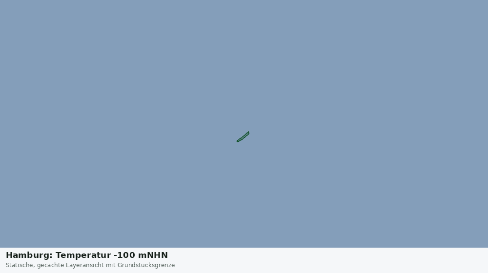 Statische Kartenansicht: Hamburg: Temperatur -100 mNHN