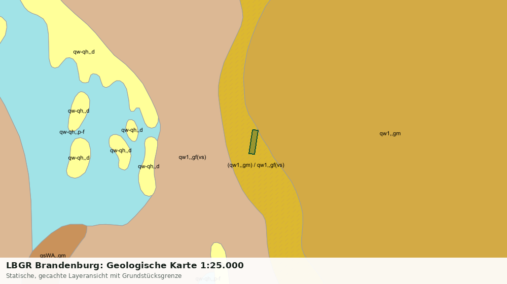 Statische Kartenansicht: LBGR Brandenburg: Geologische Karte 1:25.000